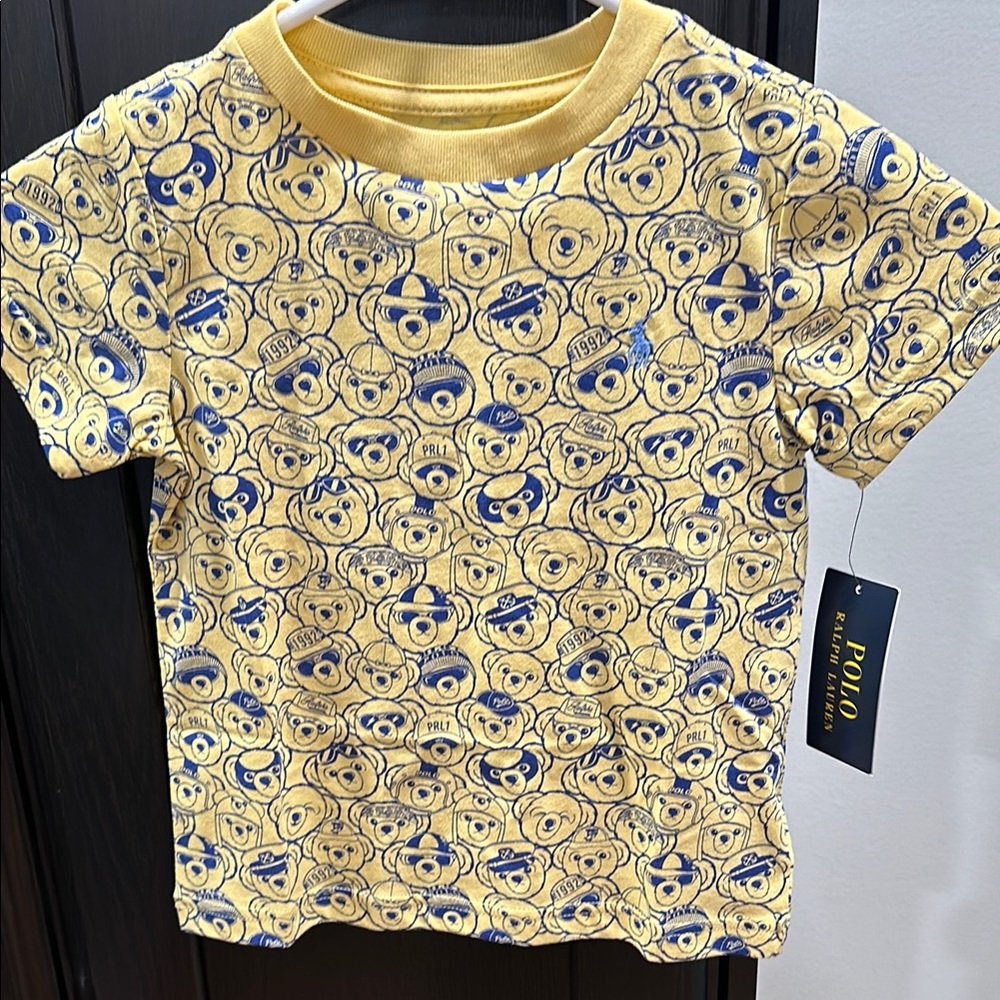 NWT! Polo by Ralph Lauren Yellow and Blue Short Sleeve Tee
